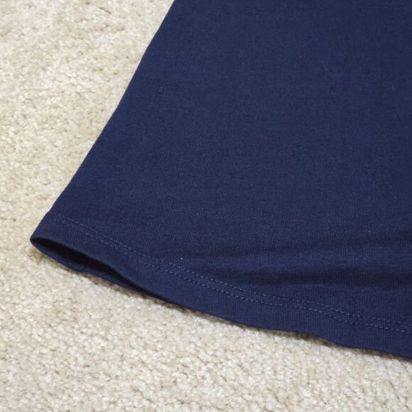 Universal Standard Penia Easy V-Neck T-Shirt Women Navy Pima-Modal 4XS (00-0) - Picture 3 of 12